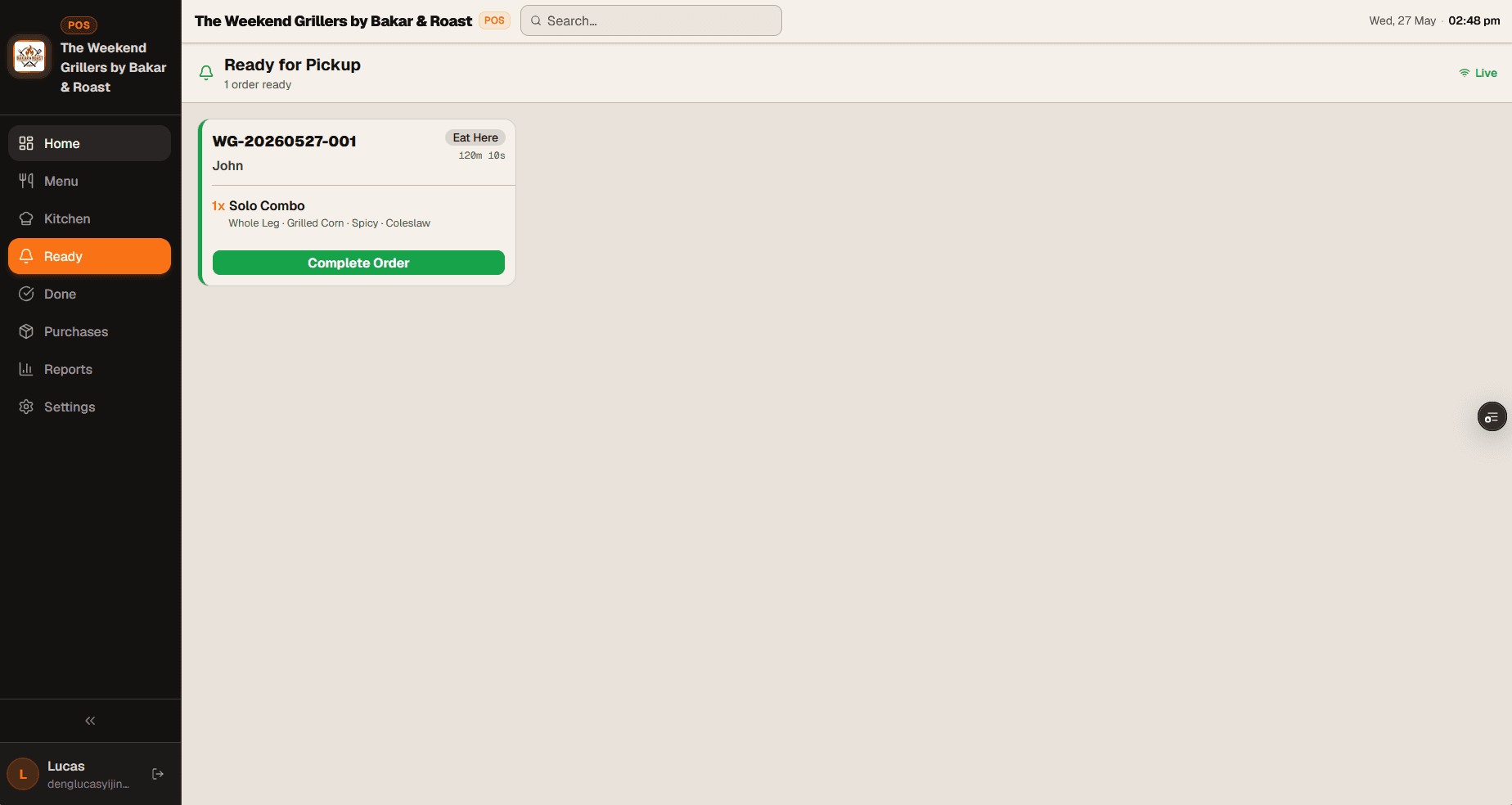 POS product and menu catalog management